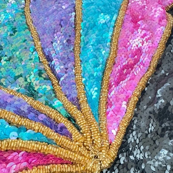 Mob wife glam dress, vintage Scarlet Rage,colorful - Picture 5 of 16